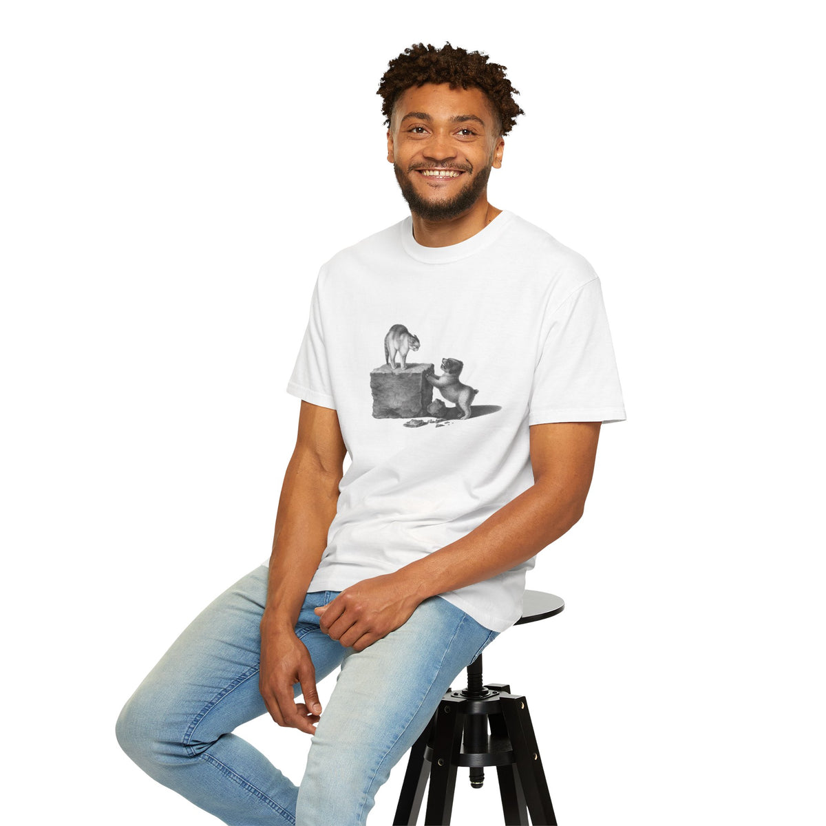 cat and dog unisex tee