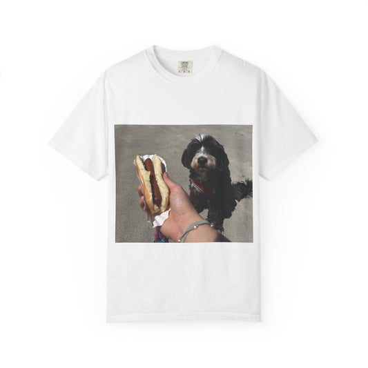 tickles the dog unisex tee