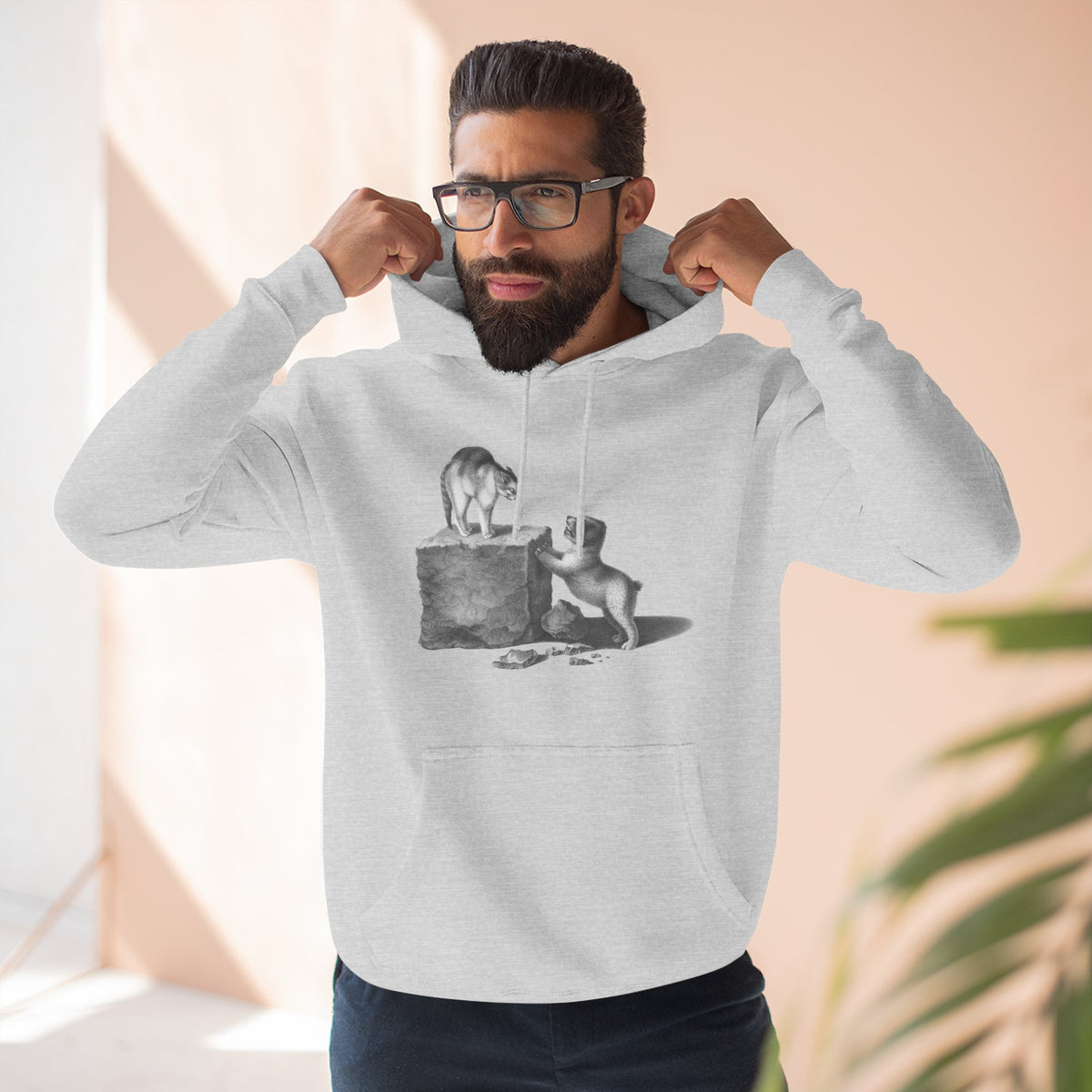 cat and dog unisex hoodie