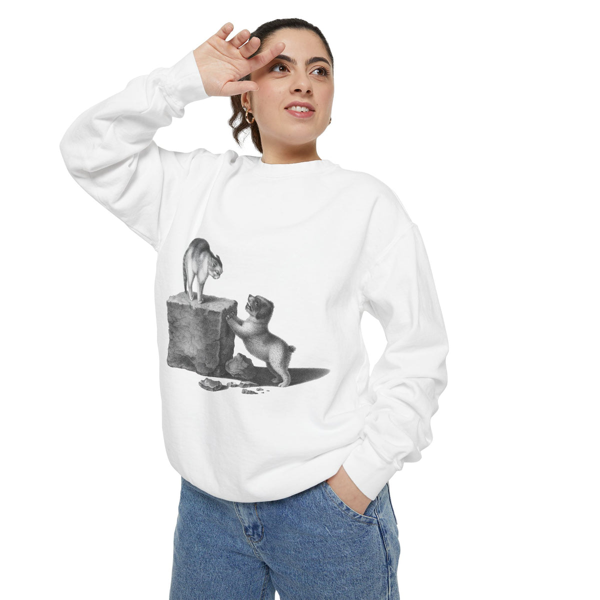 cat and dog unisex sweatshirt