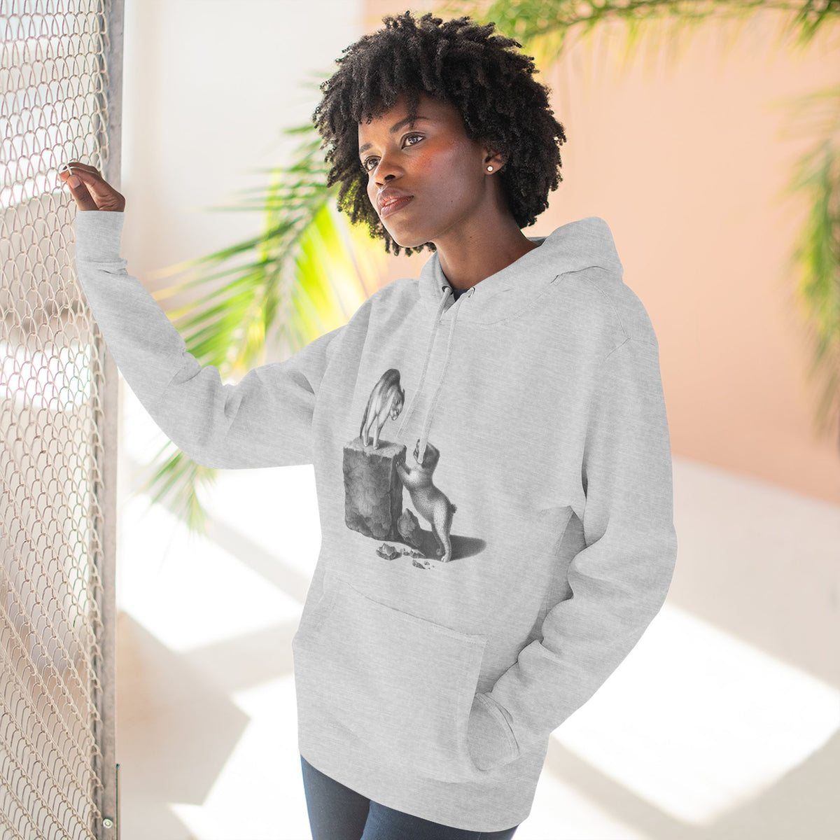 cat and dog unisex hoodie