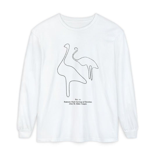ostrich unisex long sleeve tee
