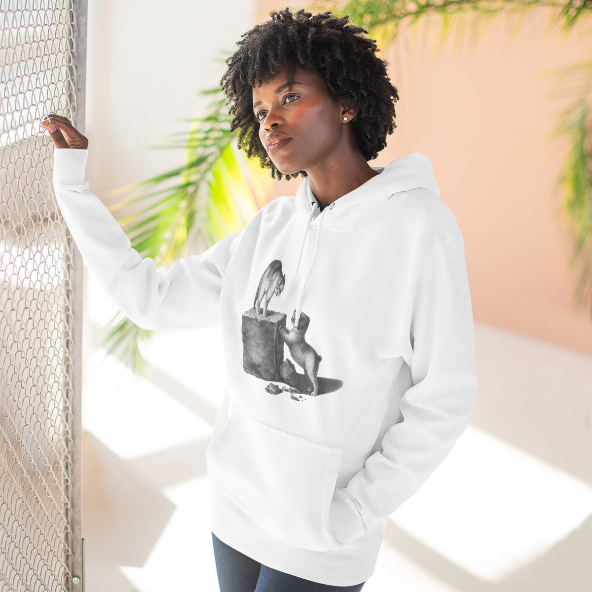 cat and dog unisex hoodie