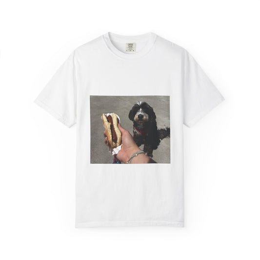 tickles the dog unisex tee